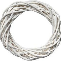 Венок декоративный (ива) d23 h5см белый