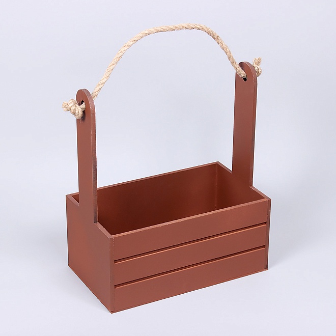 Ящик деревянный для декора 29*18*33см шоколадный