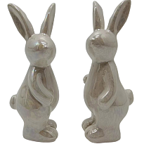 Сувенир Заяц керамика 6*5 h12,5см белый