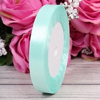 Лента атласная 12мм*25ярд аквамарин