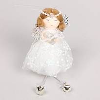 Изделие декоративное на подвеске Фея h14см белый