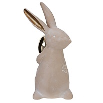 Сувенир Заяц (керамика), h8*7*15см бежевый