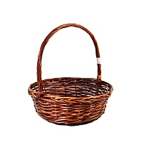 Корзина (ива) d38*31*h13*hh40см круг коричневый