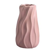 Ваза декоративная "Волна 1", керамика, d7,5*h19см, розовый