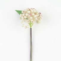 Ягоды, ветка искусственная, h25см, бело-розовый