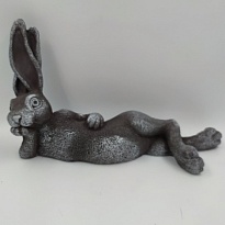 Заяц Арчибальд 49*23*31см серебряный