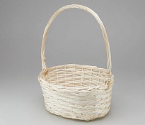 Корзина (ива) d37*28*h17*hh48см овал выбеленный