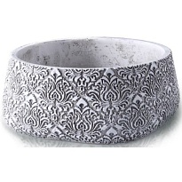 Кашпо миска Polnix Etno d24 h10см бетон серый