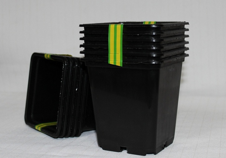 Набор горшков для рассады 6шт*0,5л черный