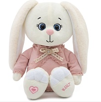 Мягкая игрушка Зайка Мия в толстовке, h25см, бежевый 