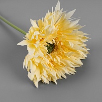 Хризантема одиночная искусственная  h43см желтый 