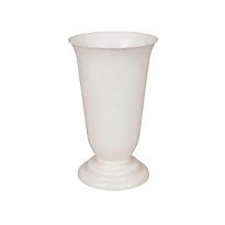 Ваза d21*h35см малая гладкая белый (без ножки)