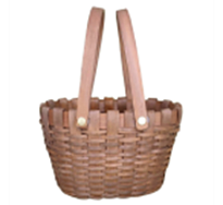 Корзина (секвойя) d20,5*13,5*h13*hh25.5см овал коричневый