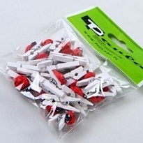 Прищепка Божья коровка белая 24шт/уп