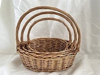 Корзина (ива) d39*31*h13*hh36см овал натуральный