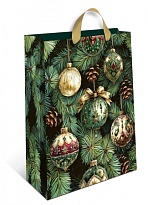 Пакет подарочный НГ 18*22,3*10см Изумрудные игрушки