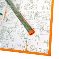 Пленка матовая 58*58см Комикс 10 листов светло-зеленый