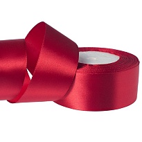 Лента атласная 38мм*25ярд вишневый 