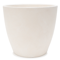 Горшок Бутон Замша d25см 8л с поддоном бетон белый 