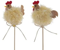 Вставка Курочка 6,5*h27см микс