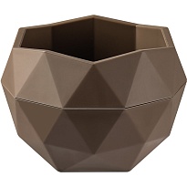 Кашпо Топаз d18 h12,4см 1,2л с вкладкой пластик трюфель