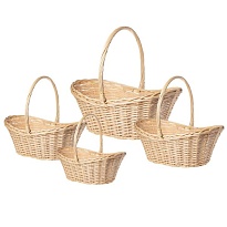 Корзина плетеная (ива) dd100*d71*h30*h39*hh84см, натуральный