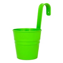 Кашпо настенное Ведро d9.6*d13.5 h25см 1,3л пластик салатовый