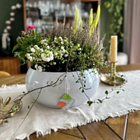 Кашпо миска Polnix Piano d19 h8см керамика белый