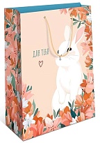 Пакет подарочный 26*32*12см зайчик