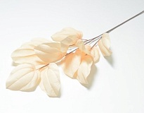 Зелень, ветка искусственная h95см кремовый