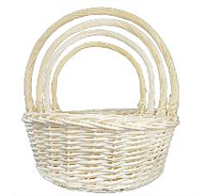 Корзина плетеная (ива) d45*h15*hh45см круг натуральный