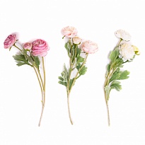 Камелия в букете искусственная 3 голов h45см микс