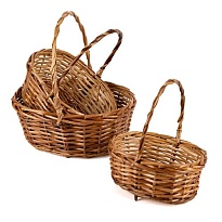 Корзина (ива) d22*h10*hh26см овал коричневый