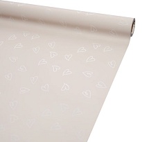 Пленка матовая 58см*10м Нежные сердца молочный