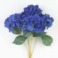Гортензия искусственная 5 голов h47см синий