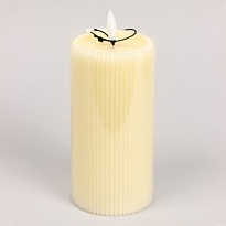 Свеча светодиодная 7,5*15см пламя 2,5см молочный