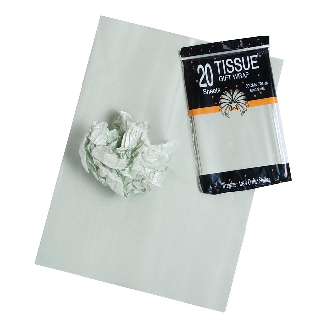 Тишью фольгированная 50*70см, 20л, мятный