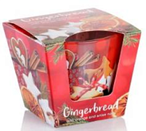 Свеча в стакане Bartek, 115г аромат Имбирный пряник