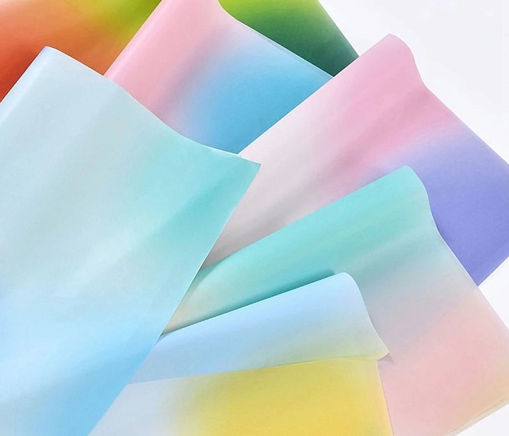 Тишью 50*70см 20л Градиент небесно-голубой