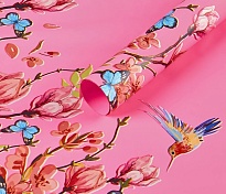 Пленка матовая 58*58см Колибри 20 листов розовый