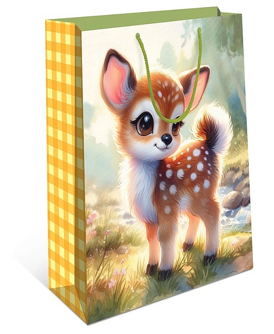 Пакет подарочный 26*32*12см Олененок