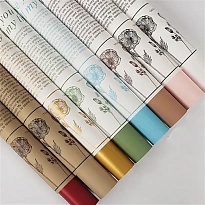 Пленка матовая 58см*10м Ботаника белый