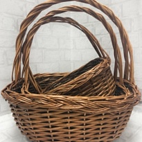 Корзина (ива) d23*h38см квадрат натуральный