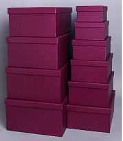 Коробка подарочная Однотонная 20,5*14,5 h8,5см вишневый