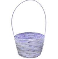 Корзина (бамбук) d16*h10*hh32см круг сиреневый