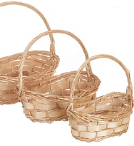 Корзина (ива) d26*17*h11*hh26см овал натуральный