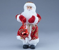 Дед Мороз в красной шубе h30см красный