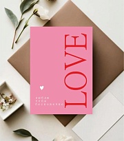 Открытка Love 7*10см 5шт/уп