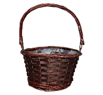 Корзина (ива) d22*h12см круг коричневый
