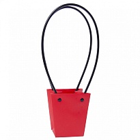 Пакет для цветов 6,5*9*10см красный